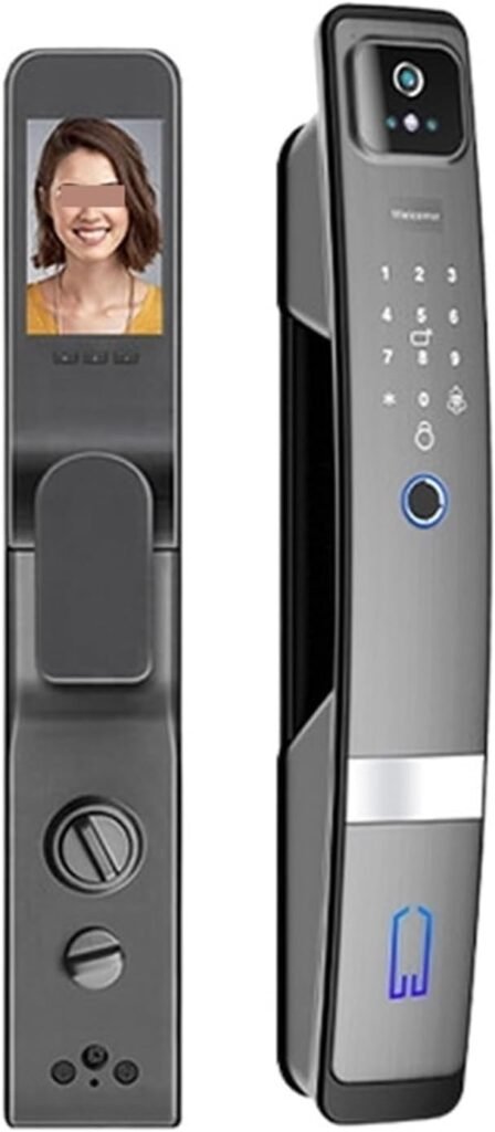 3D Facial Recognition Biometric Fingerprint Door Lock Smart Lock Tuya App Remote Unlocking Keyless Lock Electronic Door Lock(30x240)