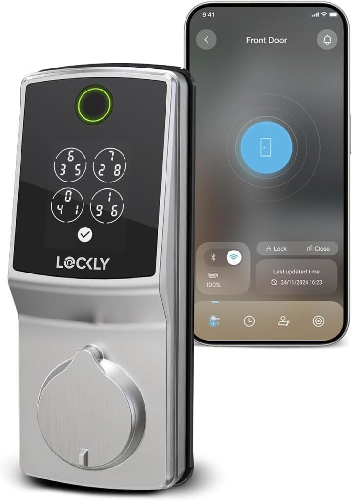 Lockly Secure Pro (2025 Latest Version), Smart Lock with Built-in Wi-Fi, New-Gen Fingerprint Door Lock, Keyless Entry Deadbolt, PIN Genie Keypad, Auto Lock, App Remote Control, Easy Installation Lockly Secure Pro (2025 Latest Version), Smart Lock with Built-in Wi-Fi, New-Gen Fingerprint Door Lock, Keyless Entry Deadbolt, PIN Genie Keypad, Auto Lock, App Remote Control, Easy Installation