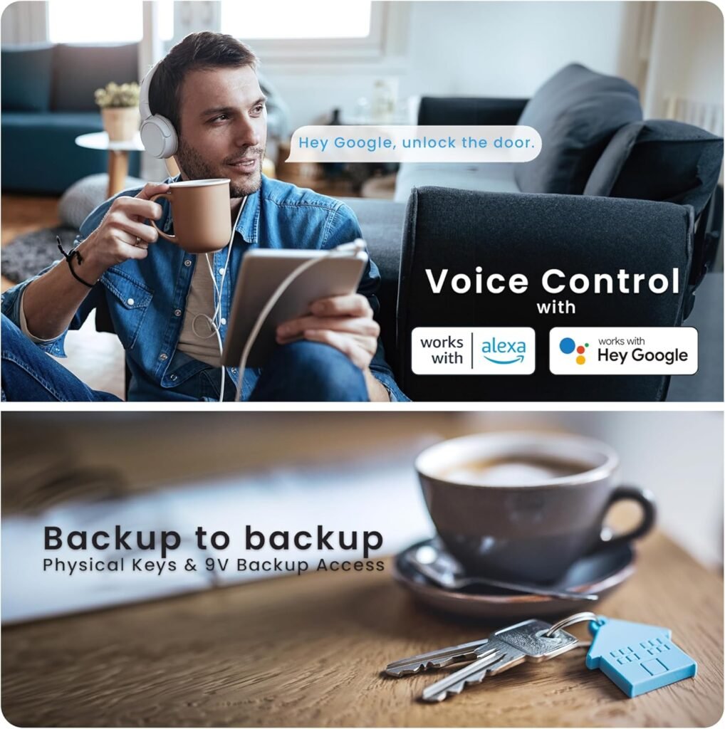 Lockly Secure Pro Smart Lock Wi-Fi, Keyless Entry Digital Keypad Door Lock, 3D Biometric Fingerprint Sensor Front Door with Handle, Voice Control Auto Lock - Latch Edition Lockly Secure Pro Smart Lock Wi-Fi, Keyless Entry Digital Keypad Door Lock, 3D Biometric Fingerprint Sensor Front Door with Handle, Voice Control Auto Lock - Latch Edition