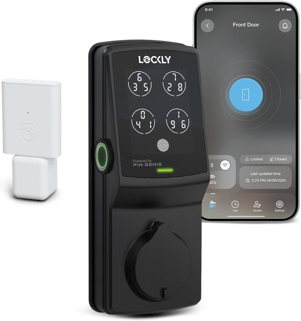 Lockly Secure Pro Wi-Fi Smart Door Lock, Keyless Entry with PIN Genie® Digital Keypad, 3D Biometric Fingerprint Sensor Front Door Lock Deadbolt, Voice Control Auto Lock - Left Fingerprint Edition Lockly Secure Pro Wi-Fi Smart Door Lock, Keyless Entry with PIN Genie® Digital Keypad, 3D Biometric Fingerprint Sensor Front Door Lock Deadbolt, Voice Control Auto Lock - Left Fingerprint Edition
