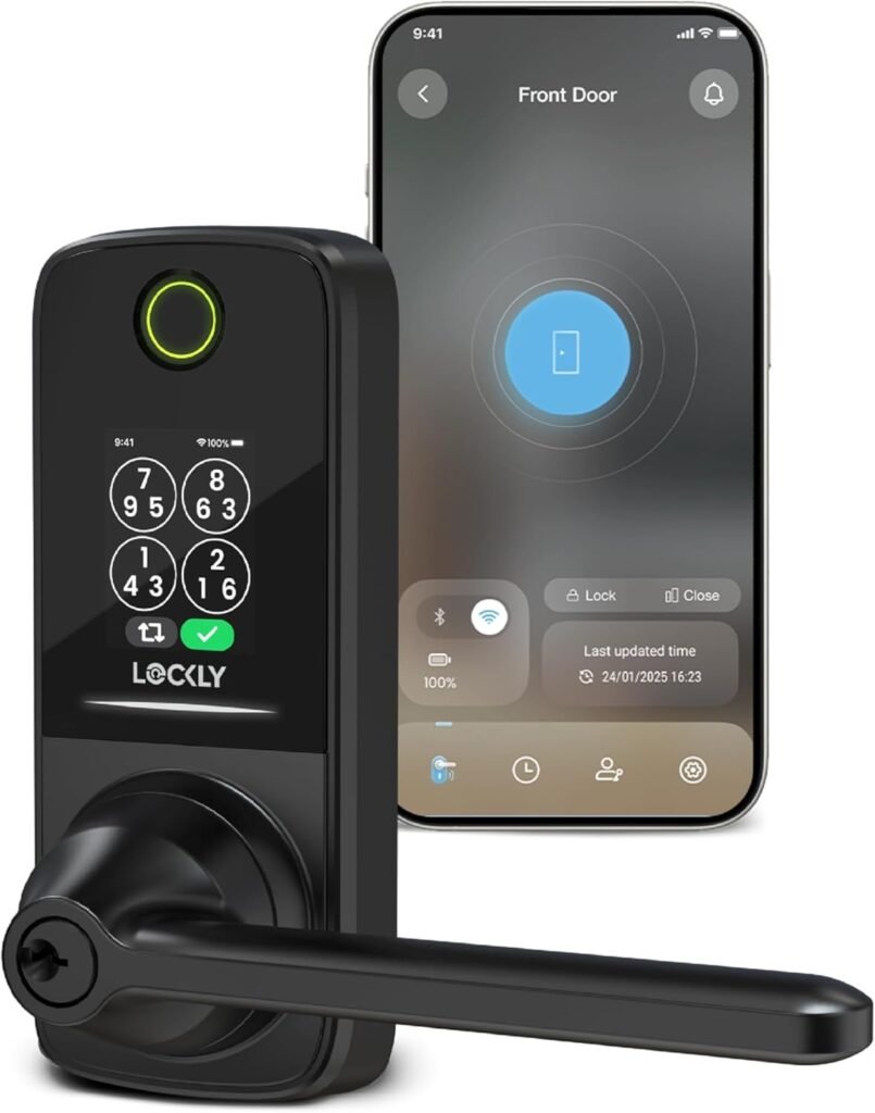 Lockly Smart Lock Secure Pro (2026 Latest Version),Fingerprint Door Lock, Keyless Entry, Built-in Wi-Fi Latch, PIN Genie Keypad (Black) Lockly Smart Lock Secure Pro (2026 Latest Version),Fingerprint Door Lock, Keyless Entry, Built-in Wi-Fi Latch, PIN Genie Keypad (Black)