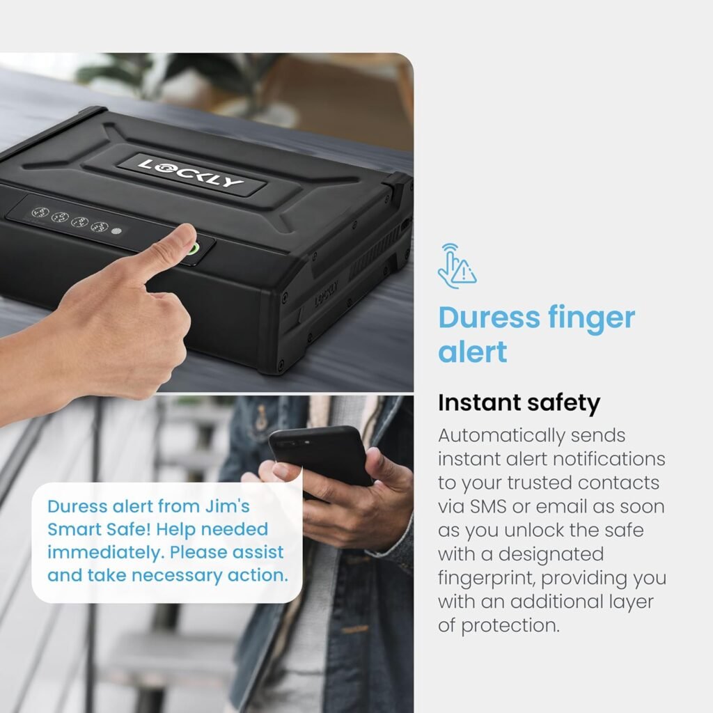 Lockly Wi-Fi Smart Safe – Biometric Safe for Fingerprint, PIN Genie® Keypad, App Control  Instant Alerts for enhanced Home and Business Security