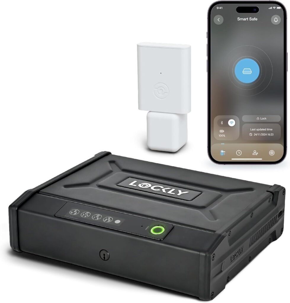 Lockly Wi-Fi Smart Safe – Biometric Safe for Fingerprint, PIN Genie® Keypad, App Control  Instant Alerts for enhanced Home and Business Security