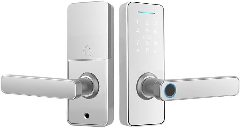 PNAWLLCF Unlocking Recognition Fingerprint Waterproof Smart Door Lock Control(D)