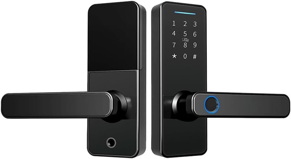 PNAWLLCF Unlocking Recognition Fingerprint Waterproof Smart Door Lock Control(D)
