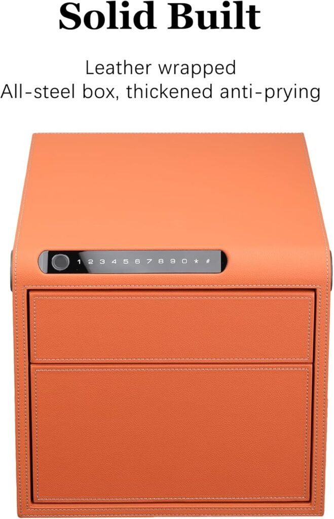 XPEDITION Biometric Fingerprint Jewelry Safe for Home Quick-Access Fingerprint Lock  Digital Keypad for Home Security Slide-Away Drawer Safe