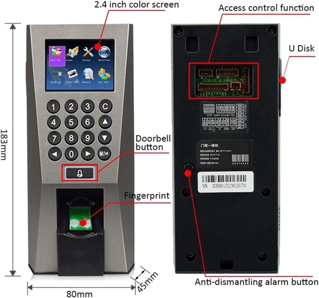 Clocking in Machine, USB,IP Biometric Fingerprint Login Recognition Access Control Machine System Use Electric Lock for Employees Clocking in Machine, USB,IP Biometric Fingerprint Login Recognition Access Control Machine System Use Electric Lock for Employees