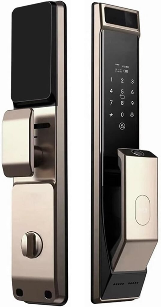 Intelligent Lock, Anti-Theft Door, Cat Eye Electronic Password Lock, Intelligent Facial Recognition Fingerprint Door Lock (Color : Gray-Face)