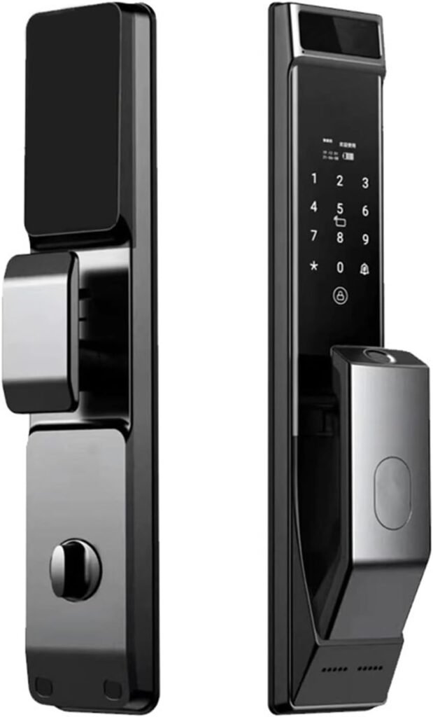 Intelligent Lock, Anti-Theft Door, Cat Eye Electronic Password Lock, Intelligent Facial Recognition Fingerprint Door Lock (Color : Gray-Face)