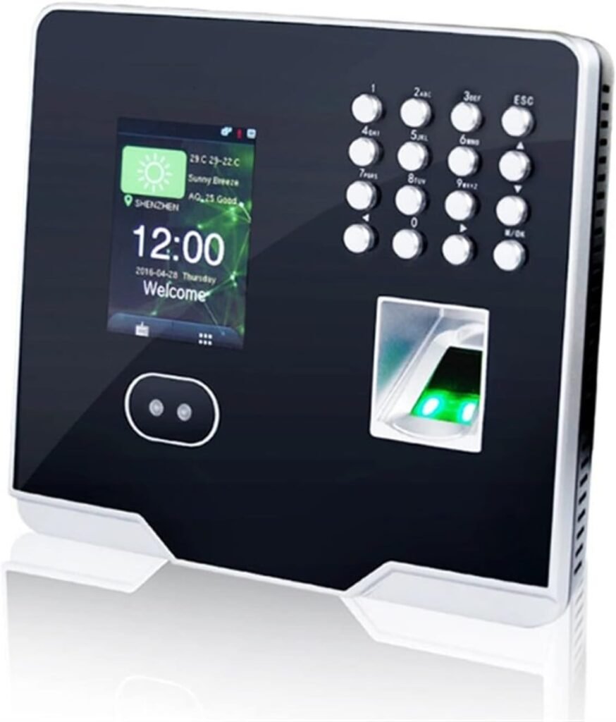 Time Attendance Clock FA210 Biometric Mask Face Facial Fingerprint Recognition Door Access Control System Time Attendance for Employee Small Businesses Employee Checking-in Recorder