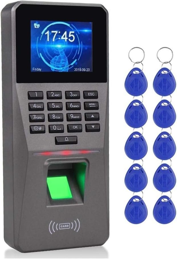 time Card Machine Fingerprint Time Attendance Machine TCP/IP Staff Check-in Time Clock Recorder Biometric Access Controller USB Employee Checking-in Recorder