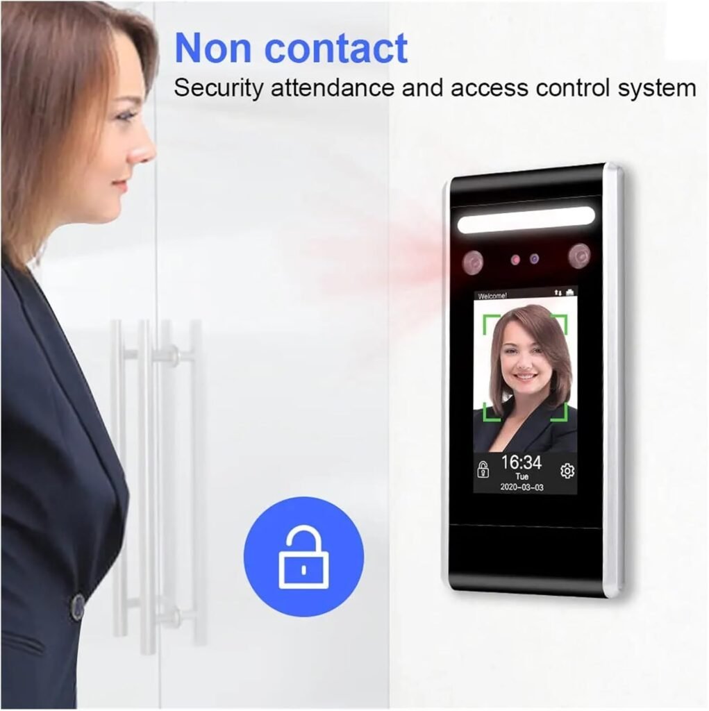 Time Clocks WiFi Dynamic Face Access Control Time Attendance Machine Biometric IR Face Recognition Keypad TCP/IP/USB,DT60-WIFI