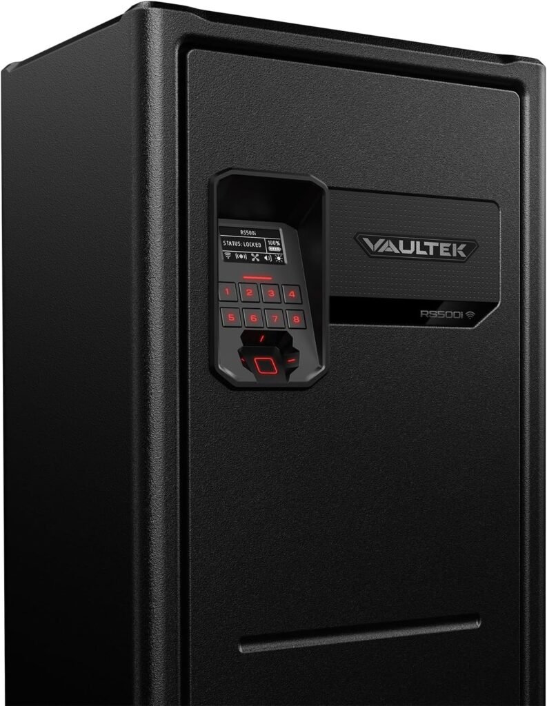 VAULTEK RS500i Compact Quick Access Biometric Rifle Safe with Modular Interior, ViSN Smart WiFi, Live Alerts, Auto-Open Door,  Anti-Theft Protection, Modular High Capacity Safe / ViSN RS500i