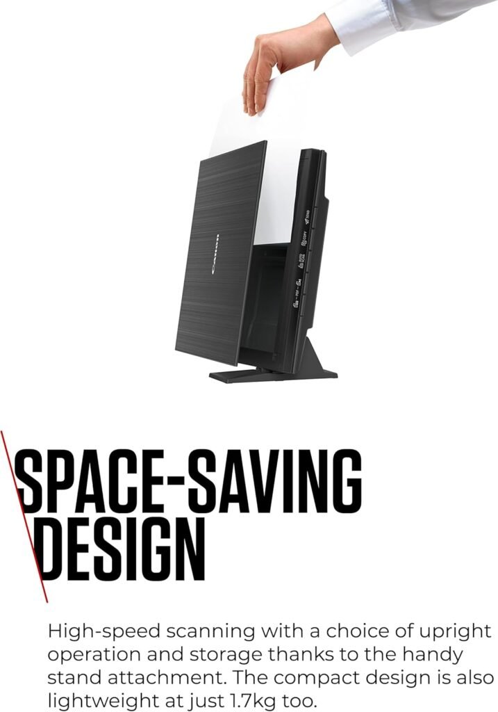 Canon LiDE 400 Colour Flatbed Scanner (Black) - Space Saving Design with USB Type-C Connectivity, Easy One-Touch Operation - Ideal for Home or Office