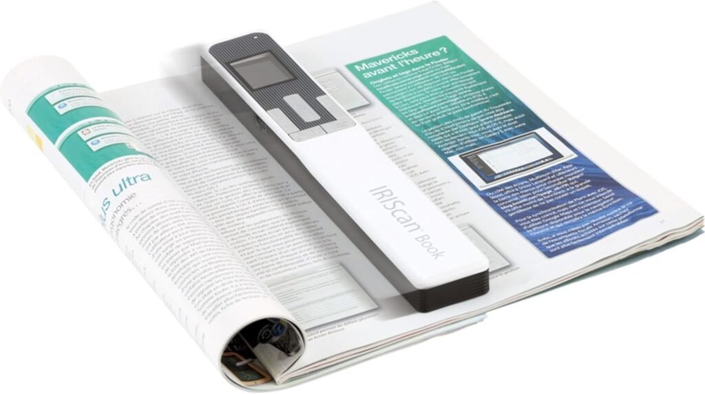 IRIScan Book 5-Portable Scanner, Photo Scanner, Documents Scanner 1200DPI, Flat Scanning, SD Card, Battery, USB, No Driver, PDF to Word, Readiris OCR Win Mac White IRIScan Book 5-Portable Scanner, Photo Scanner, Documents Scanner 1200DPI, Flat Scanning, SD Card, Battery, USB, No Driver, PDF to Word, Readiris OCR Win Mac White