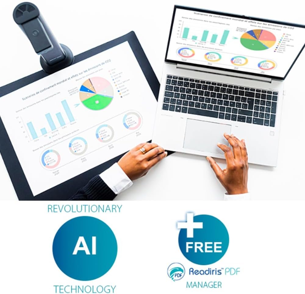 IRIScan Desk Document Scanner, Book Scanner - v7Bus:4K UltraHD,24MP, 600dpi,Portable Scanner,Visualizer,OCR, AI Flattening, Auto Scan, Erase Fingers, Free Readiris PDF Editor Win Mac IRIScan Desk Document Scanner, Book Scanner - v7Bus:4K UltraHD,24MP, 600dpi,Portable Scanner,Visualizer,OCR, AI Flattening, Auto Scan, Erase Fingers, Free Readiris PDF Editor Win Mac