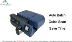 Pacific Image PowerSlide X Plus 35mm Slide Scanner. Auto Batch Scan Mounted Slides. Maximum 50 Slides/Batch Scan. 10000 dpi/True Color. 4.2 Dynamic Range. Mac/Pc.