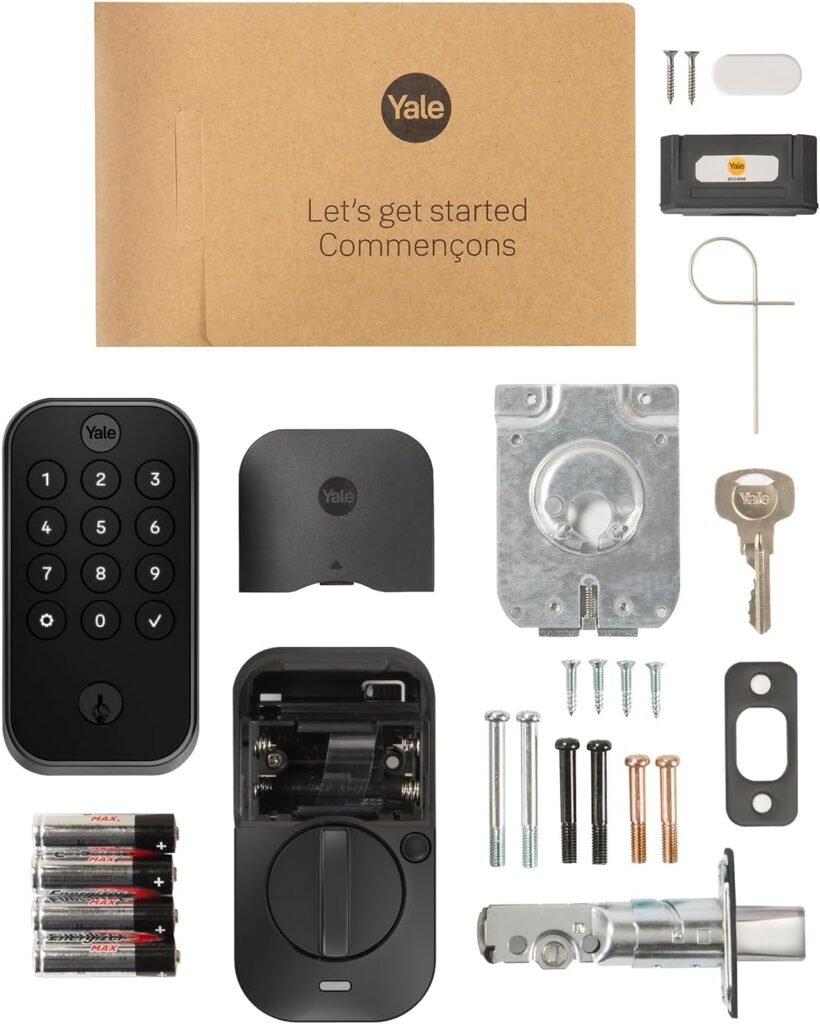 Yale Security Assure Lock Touch Deadbolt, Black Suede Keyed Smart Entry Door Lock with Wi-Fi Connected Keypad and Fingerprint Scanner for Code Entry and Remote Access, YRD410-F-WF1-BSP