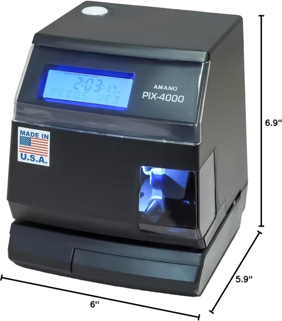 AMANO Heavy-Duty economical, and Fully Automatic Electronic time and Date Stamping Machine (PIX-4000)
