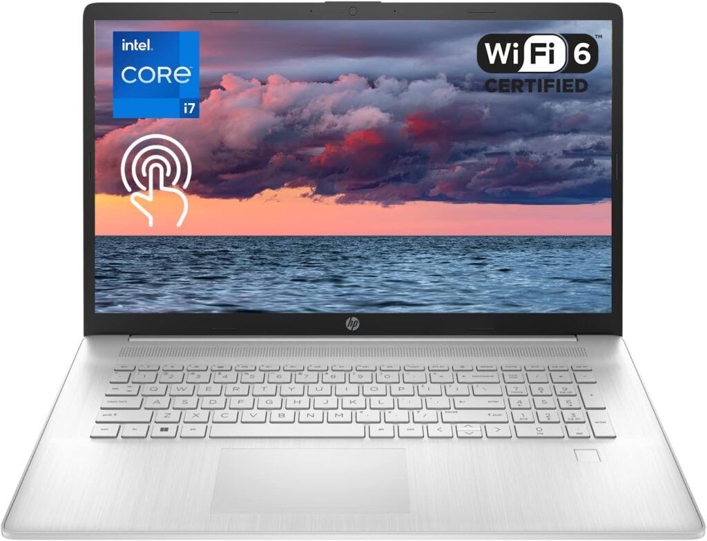 HP Notebook Laptop, 17.3 HD+ Touchscreen, 13th Gen Intel Core i7-1355U Processor, 32GB RAM, 2TB PCIe SSD, Fingerprint Reader, Webcam, Wi-Fi 6, Windows Home, Silver
