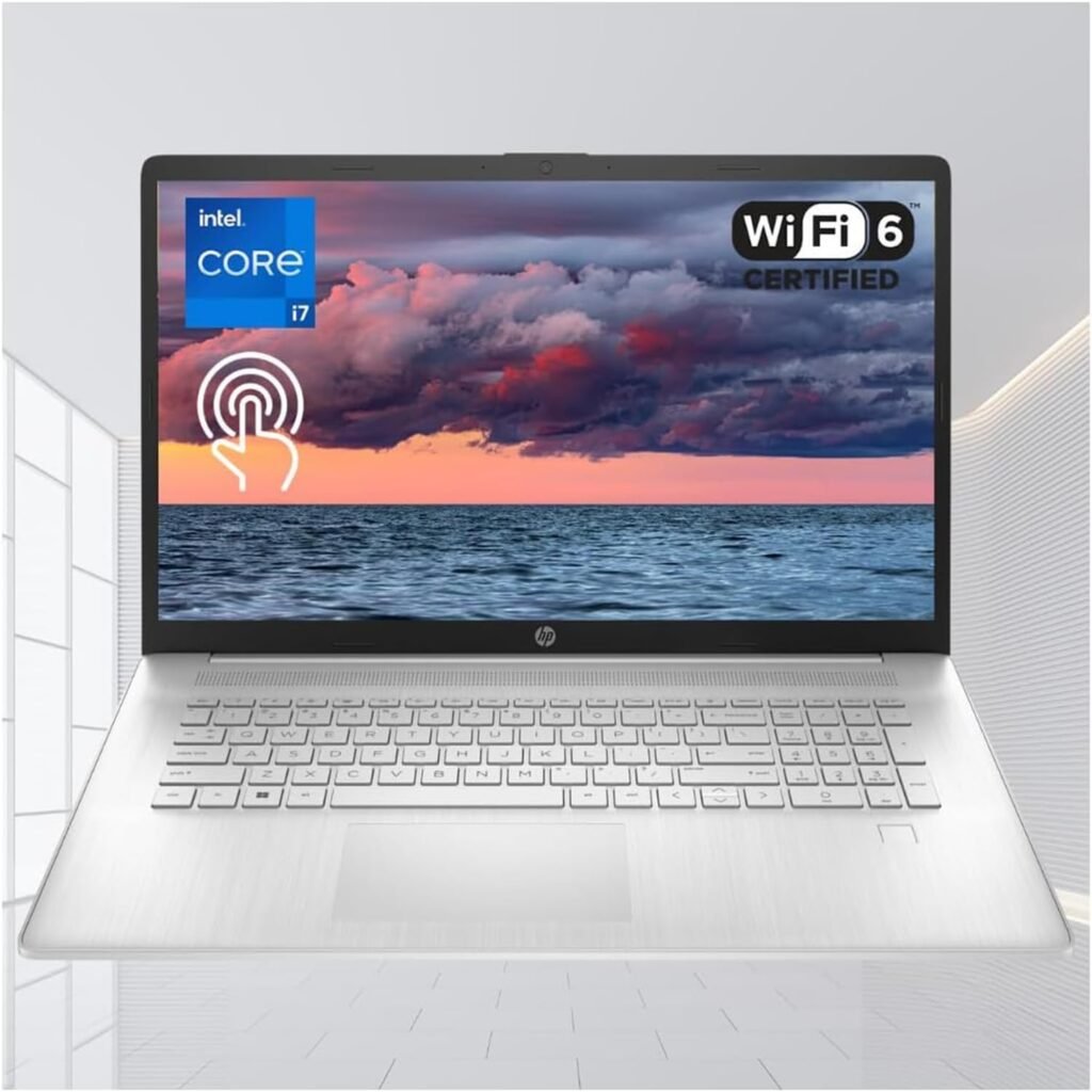 HP Notebook Laptop, 17.3 HD+ Touchscreen, 13th Gen Intel Core i7-1355U Processor, 32GB RAM, 2TB PCIe SSD, Fingerprint Reader, Webcam, Wi-Fi 6, Windows Home, Silver