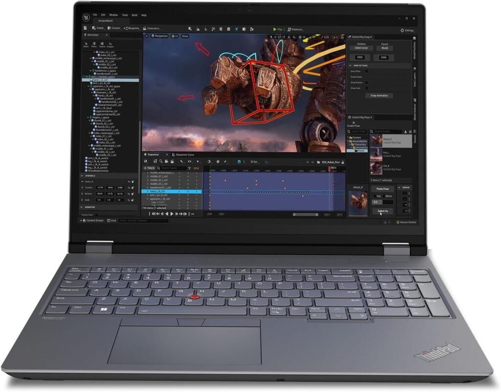 Lenovo ThinkPad P16 Gen Intel Core i7-14700HX, 20C, WQUXGA (3840 x 2400), 800nits, 60Hz, 32GB RAM DDR5, TB SSD, NVIDIA RTX Ada, Backlit KYB, Fingerprint Reader, Windows Pro (21FA0050US)