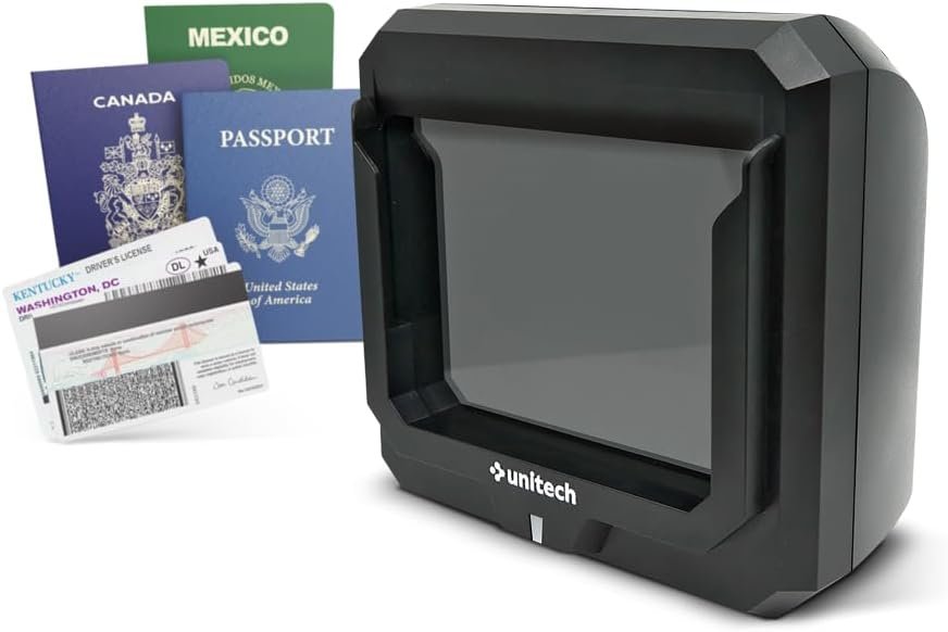 Unitech TS200 SwiftScan Identification, Passport, 2D Barcode, MRZ and Mobile ID Reader Scanner