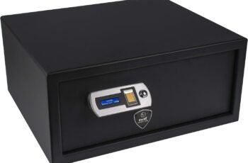 Verifi Biometric S5800 with FBI Fingerprint Sensor for Locker, Alloy Steel, 0.83 Cubic Feet Capacity, Wall Mount, Audible Alerts, Adjustable LED Lighting, Black