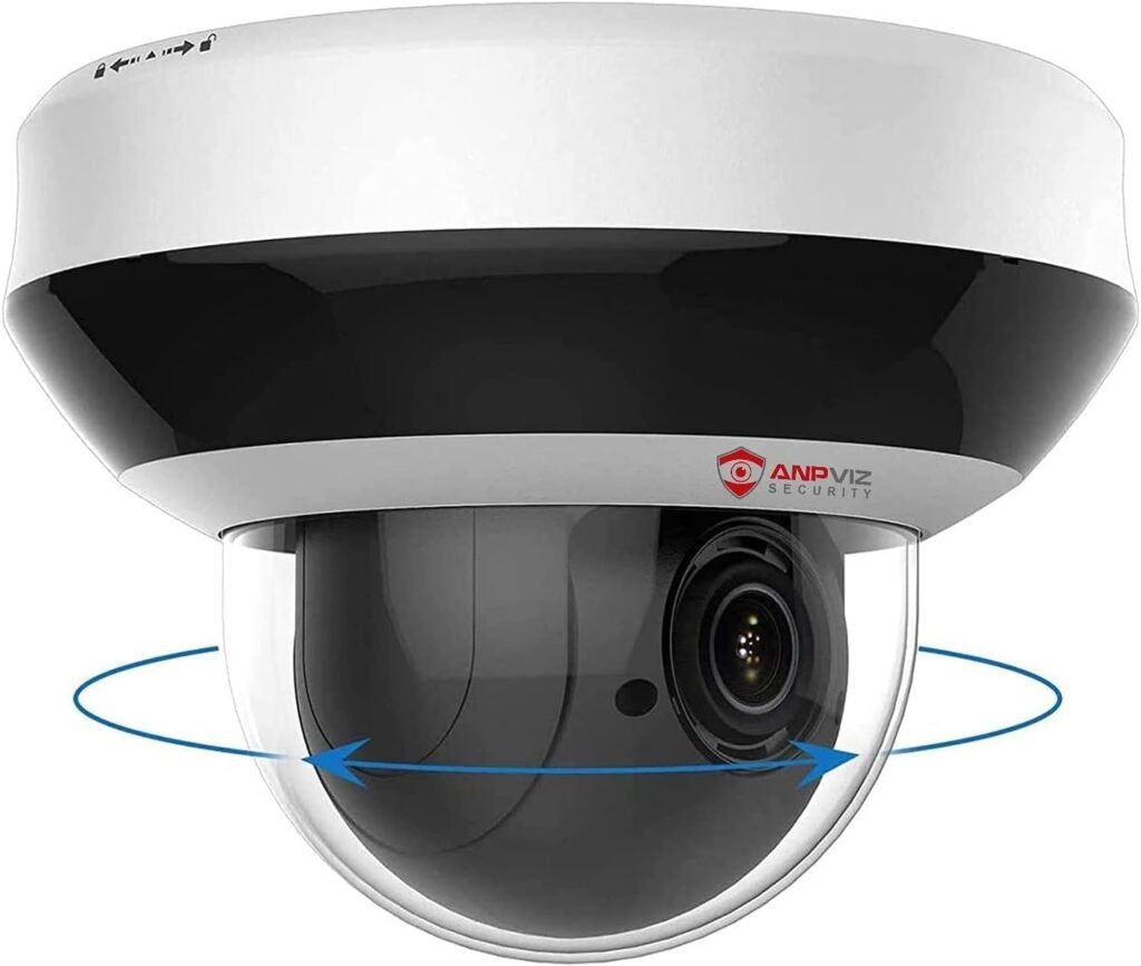 Anpviz 4MP PoE PTZ IP Camera, Dome Wired Security Camera, 4X Optical Zoom | Perimeter Protection, Human Vehicle Detection, 4MP@30fps, Way Audio, 350° Pan 90° Tilt, Card Slot, WDR, PTZIP204WX4IR-SU Anpviz 4MP PoE PTZ IP Camera, Dome Wired Security Camera, 4X Optical Zoom | Perimeter Protection, Human Vehicle Detection, 4MP@30fps, Way Audio, 350° Pan 90° Tilt, Card Slot, WDR, PTZIP204WX4IR-SU