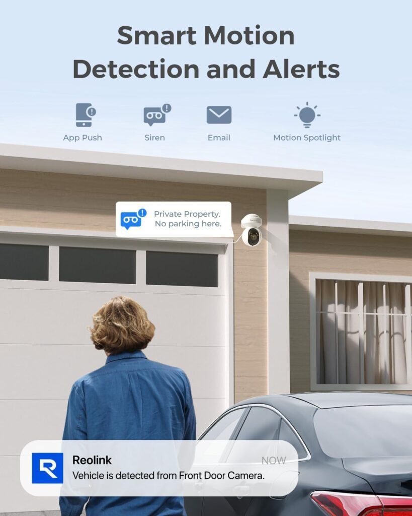 REOLINK Outdoor Security Camera System, 5MP PTZ WiFi Cameras, Plug-in Power | Auto Tracking, 256GB microSD Card Included, Supports Max.512GB&times;2 Storage,/7 Offline Recording, Home Hub with 2x E1 Outdoor