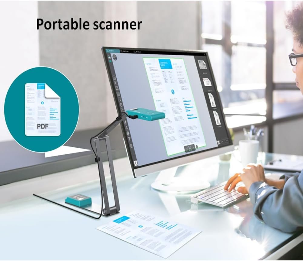 https://www.amazon.com/dp/B0DHSPTN7K - IRIScan Visualizer Grey 4K 13MP USB Document Camera for Teaching and Distance Learning, Portable A3 Scanner for Windows and