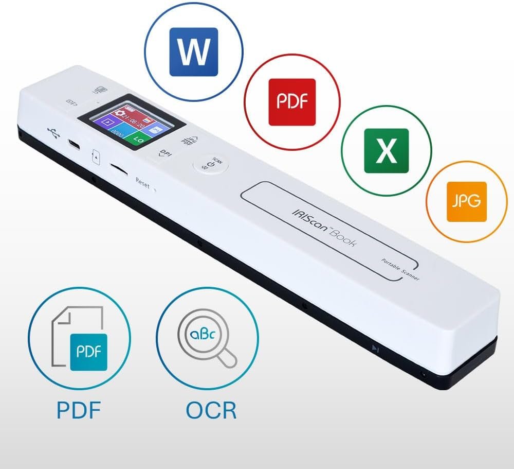 https://www.amazon.com/dp/B0FKND7SZ8 - IRIScan Book White Portable Wireless Handheld Scanner, DPI Document and Photo Scanner with SD Card and OCR, Compatible with Windows and Mac, Readiris PDF Included review