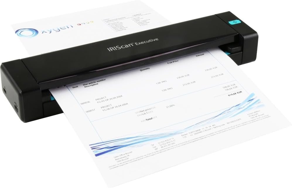 IRISCan Executive Duplex Portable Mobile Document & Receipts Portable Color Scanner USB Powered, 1Click Scan to PDF, Full